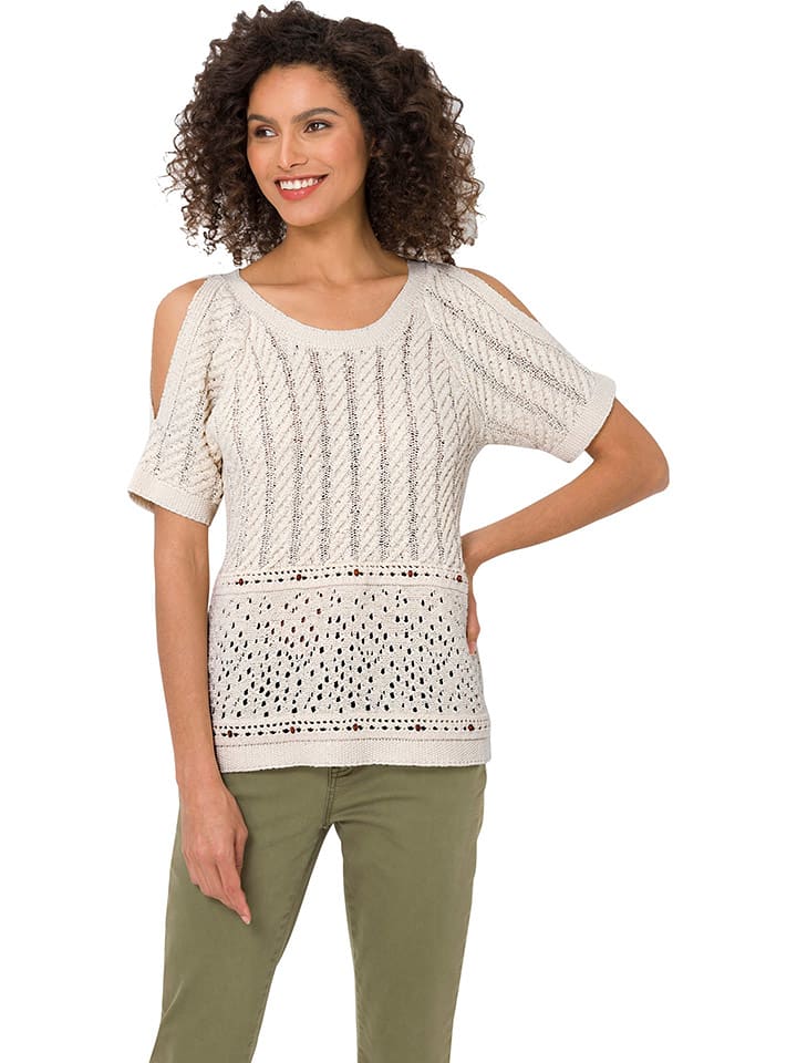 Heine Sweter w kolorze kremowym rozmiar: 38