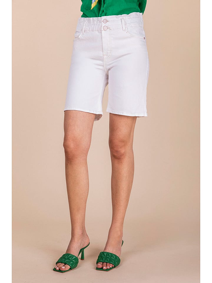 Blue Fire Szorty dżinsowe "Julie" w kolorze białym rozmiar: W26