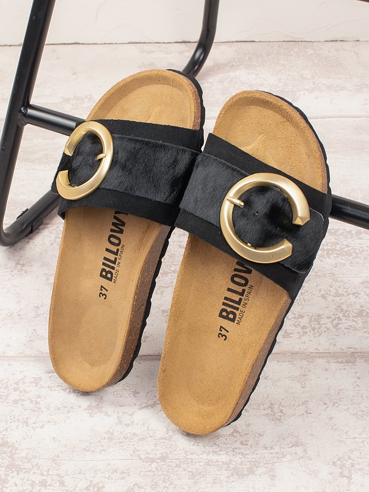 billowy Skórzane klapki w kolorze czarnym rozmiar: 38