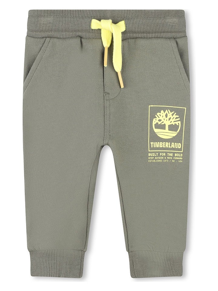 Timberland Spodnie dresowe w kolorze khaki rozmiar: 80