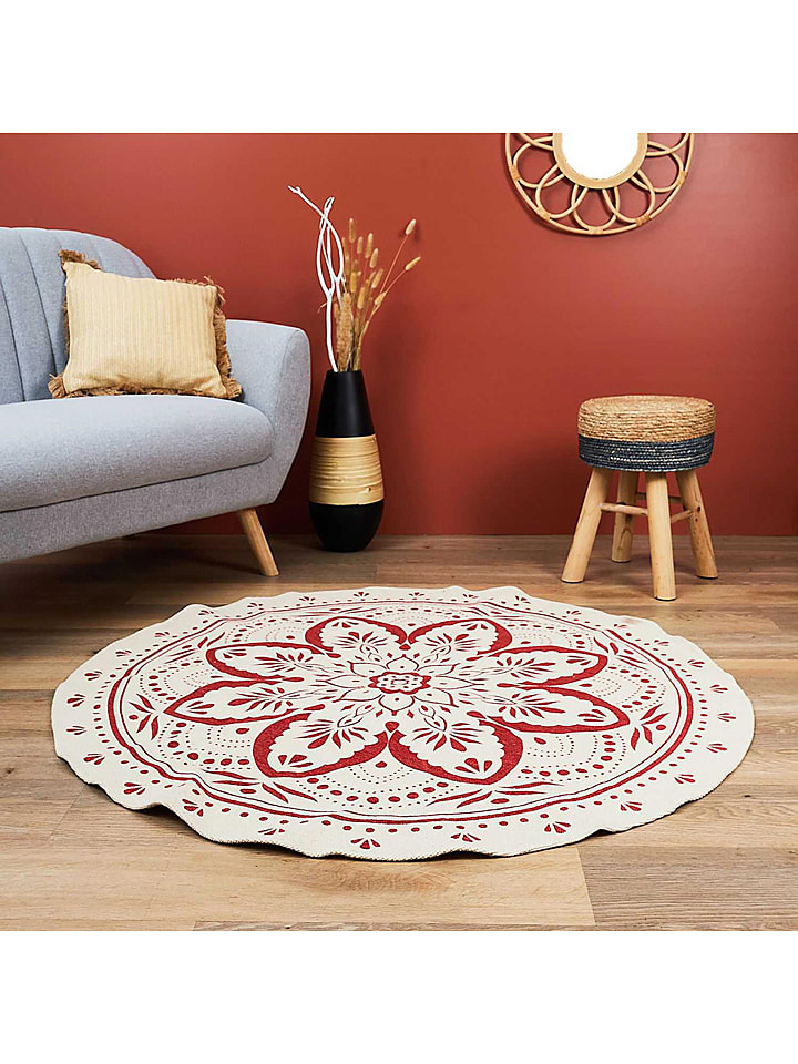 Ethnical Life Dywan w kolorze pomarańczowo-beżowym - Ø 120 cm rozmiar: onesize