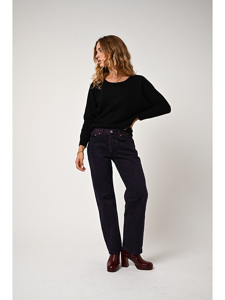 AUTHENTIC CASHMERE Kaszmirowy sweter "Goléon" w kolorze czarnym rozmiar: M