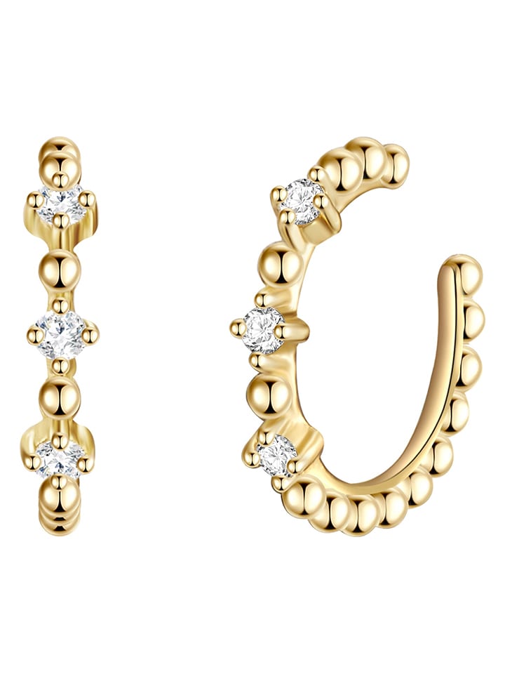 Glanzstücke München Pozłacana nausznica z cyrkoniami rozmiar: onesize