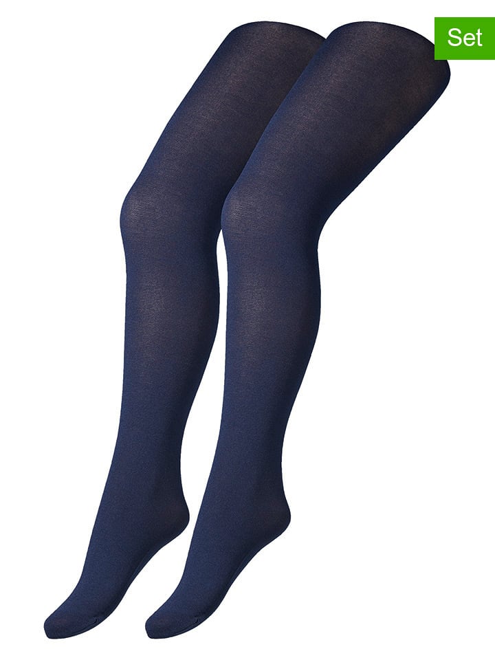 camano Rajstopy (2 pary) w kolorze granatowym rozmiar: 110/116