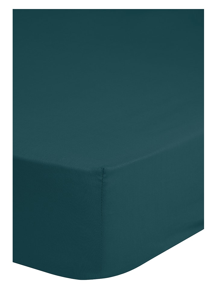 Good Morning Dżersejowe prześcieradło "Good Morning" w kolorze morskim na gumce rozmiar: 180x200 cm