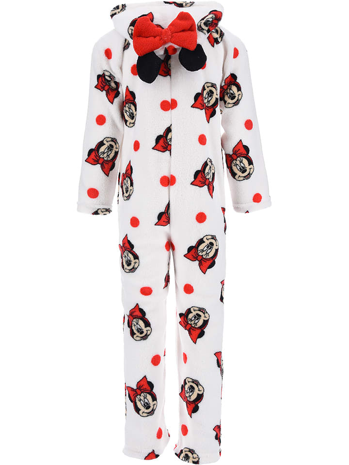 Disney Minnie Mouse Kombinezon polarowy "Minnie" w kolorze białym rozmiar: 98