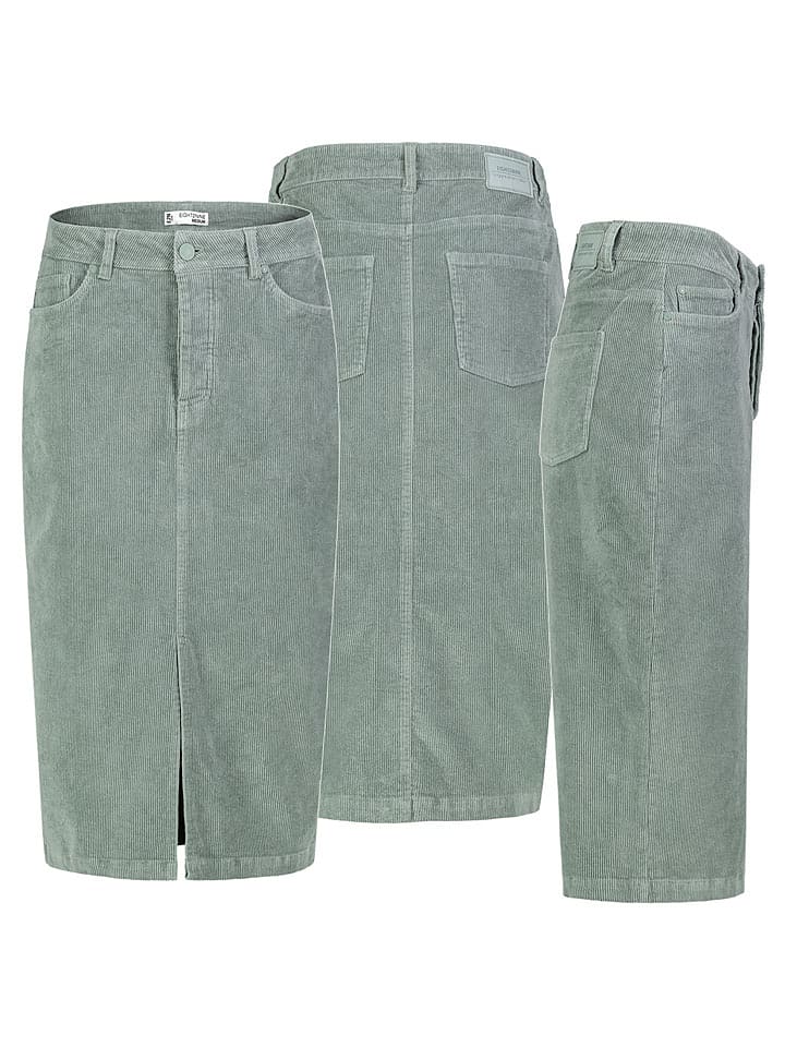 Eight2Nine Spódnica sztruksowa w kolorze miętowym rozmiar: XL