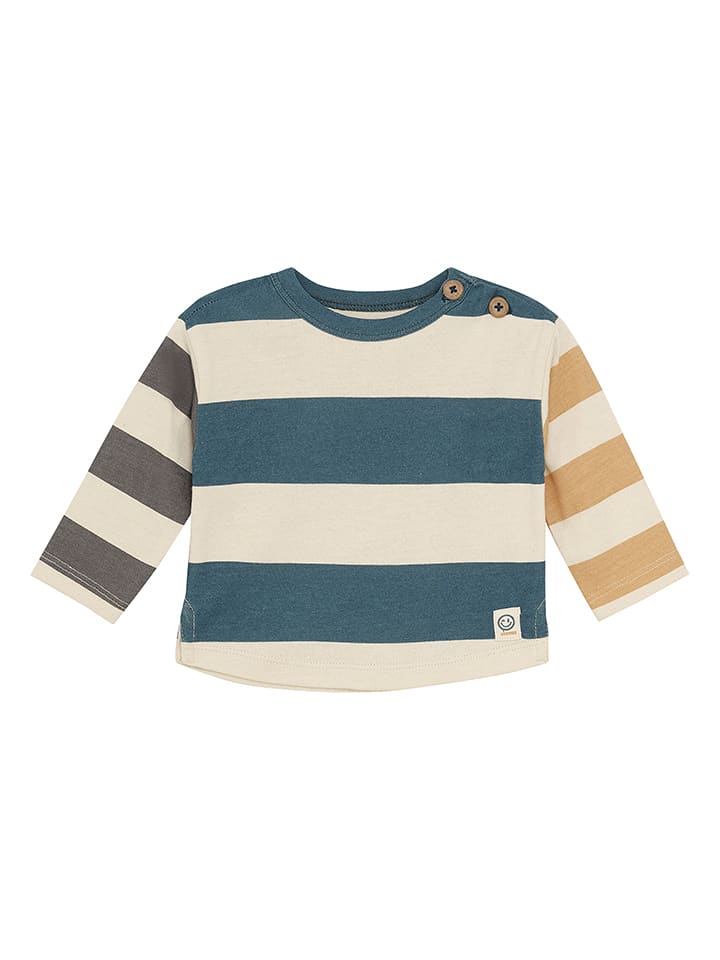 Noppies Koszulka w kolorze beżowo-niebieskim rozmiar: 80