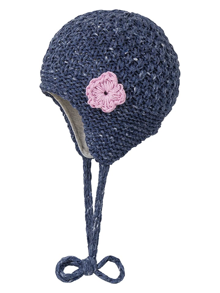 Döll Dzianinowa czapka w kolorze granatowo-jasnoróżowym rozmiar: 43 cm