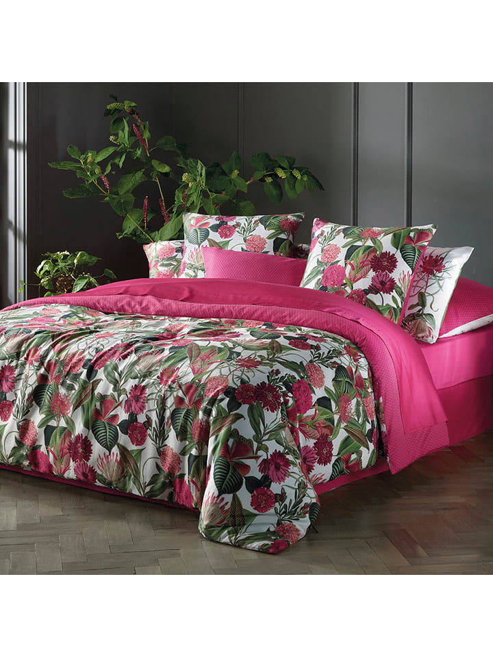 CXL by Christian Lacroix Komplet pościeli satynowej w kolorze różowo-zielonym rozmiar: 200x220 cm