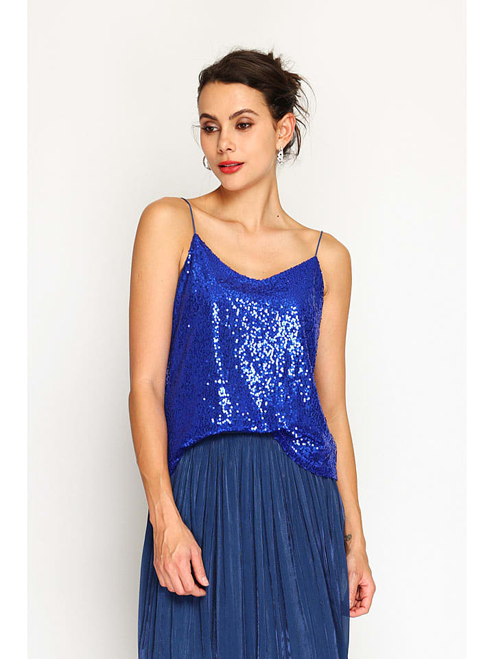 ASSUILI Top w kolorze niebieskim rozmiar: 42