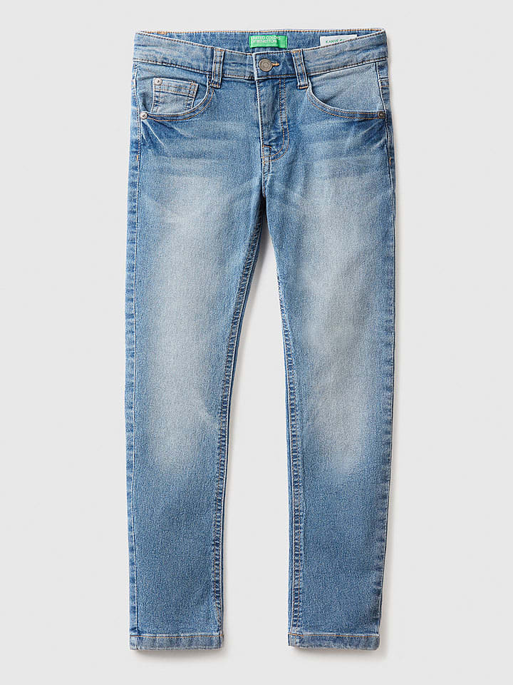 Benetton Dżinsy - Regular fit - w kolorze błękitnym rozmiar: 160