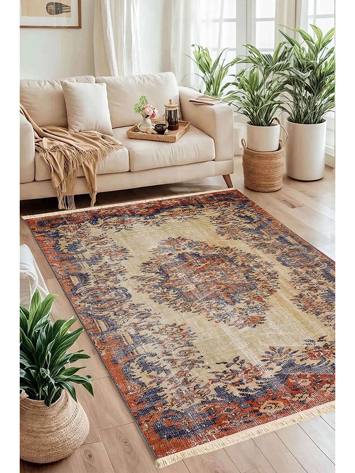 Conceptum Hypnose Dywan bawełniany "194" w kolorze beżowo-jasnobrązowym rozmiar: 100x300 cm