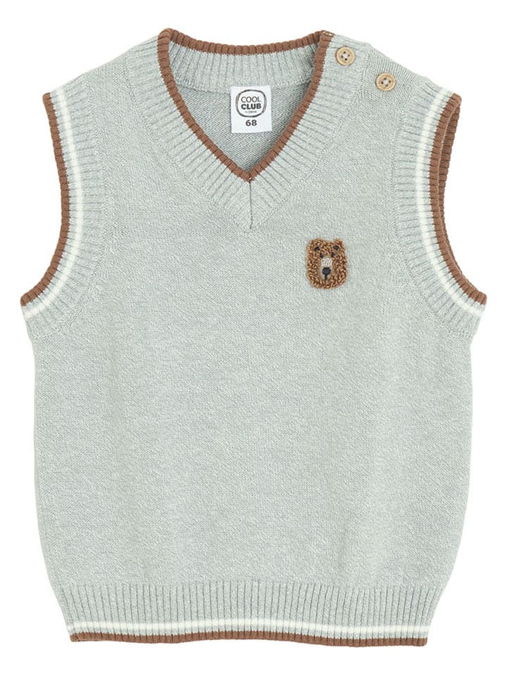 COOL CLUB Kamizelka w kolorze szaro-jasnobrązowym rozmiar: 92