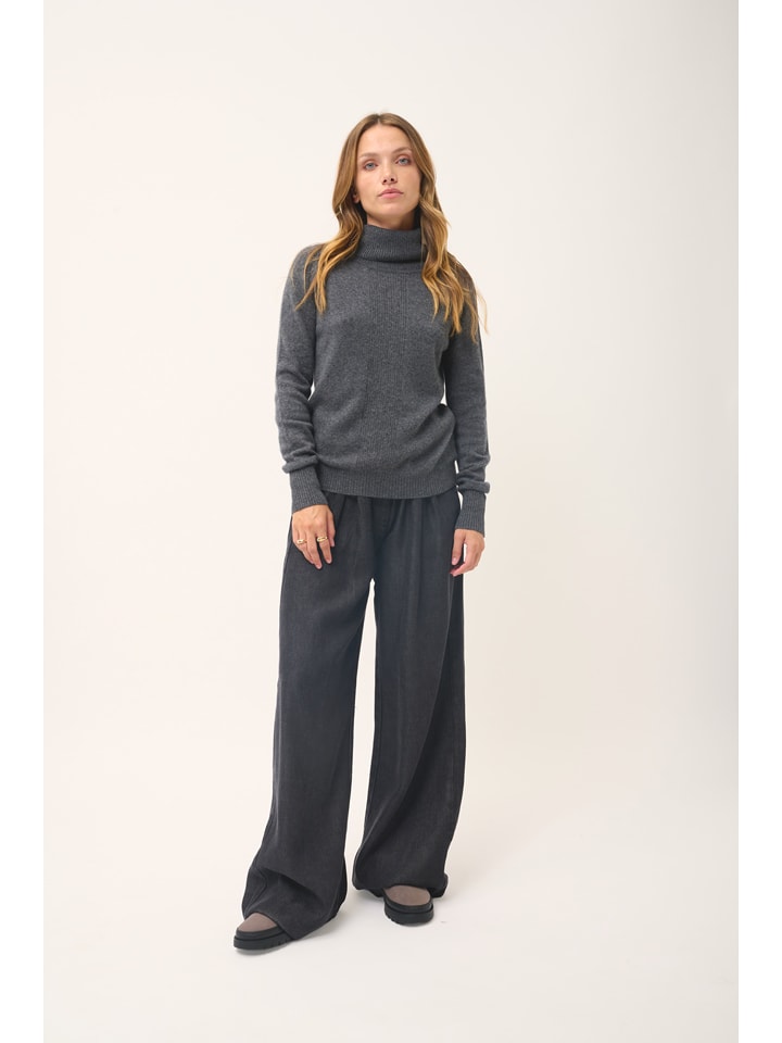 Just Cashmere Kaszmirowy golf w kolorze antracytowym rozmiar: M