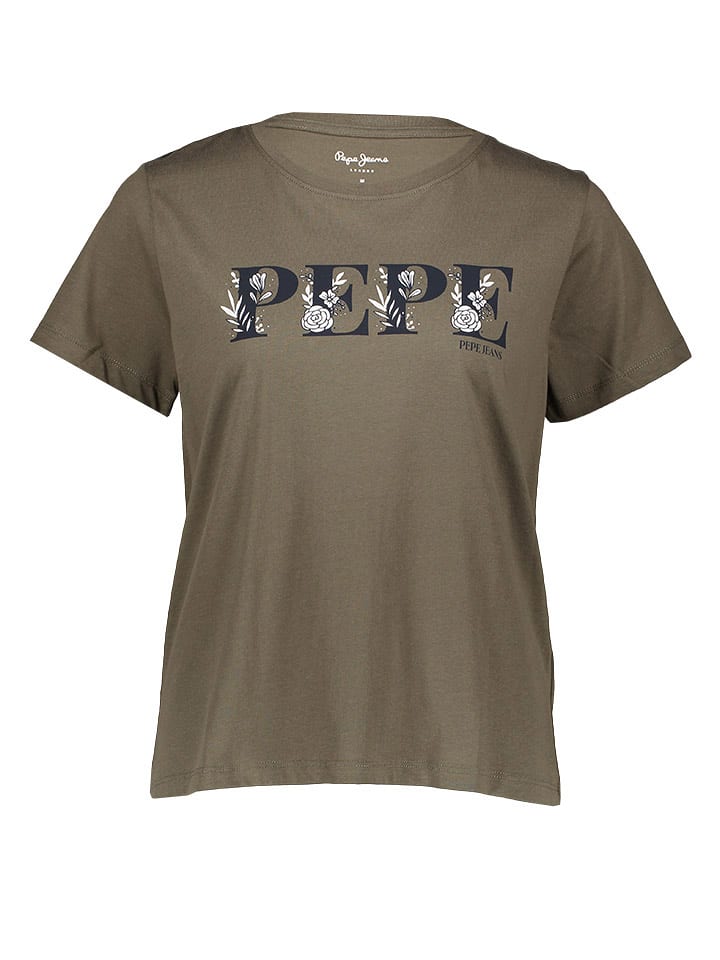 Pepe Jeans Koszulka w kolorze khaki rozmiar: S