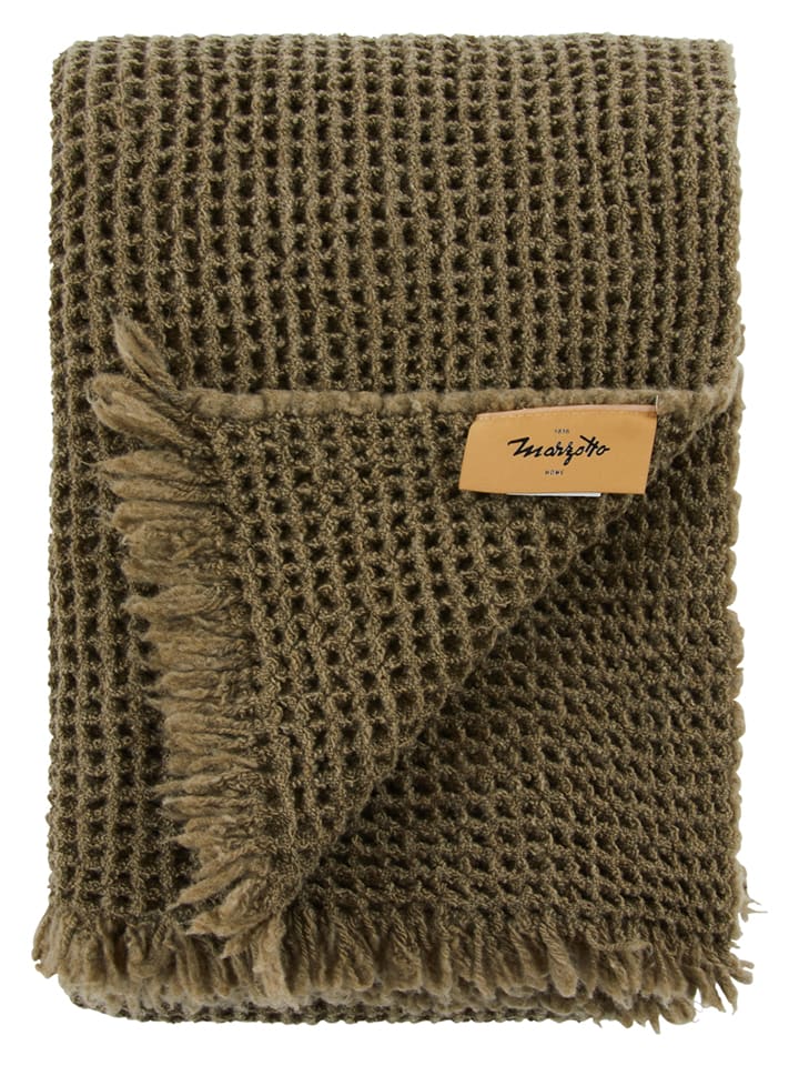 Lanerossi Wełniany koc "Maddalena" w kolorze khaki - 180 x 130 cm rozmiar: onesize