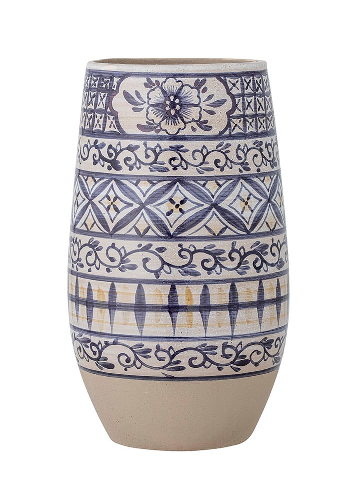 Bloomingville Wazon "Nadya" w kolorze beżowo-niebieskim - wys. 30,5 x Ø 16,5 cm rozmiar: onesize