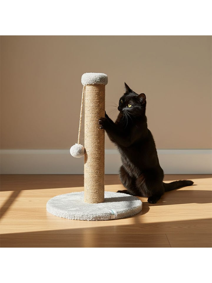 Paws&Whiskers Drapak "Koris" w kolorze szarym dla kota - wys. 52 x Ø 30 cm rozmiar: onesize