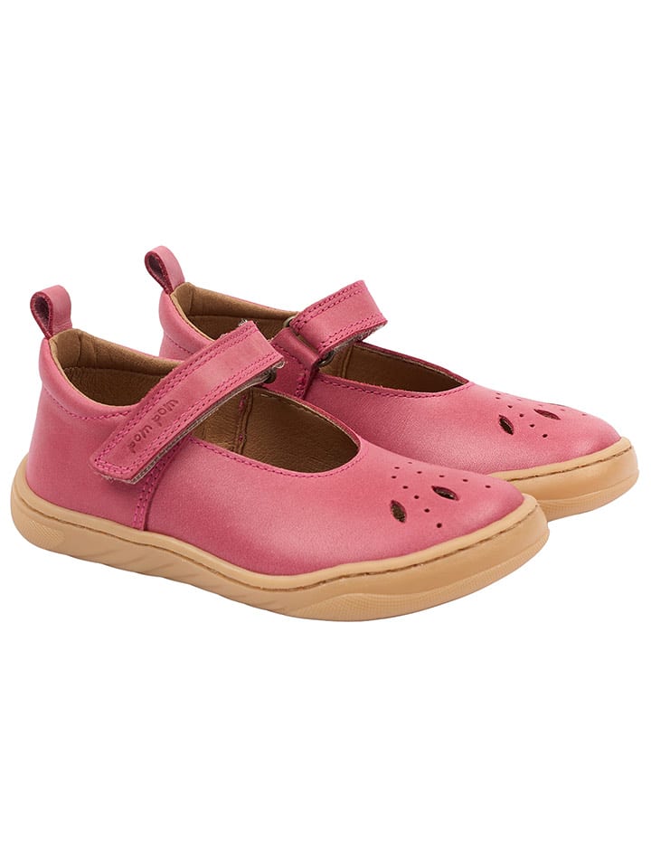 POM POM Skórzane buty w kolorze różowym do chodzenia na boso rozmiar: 30