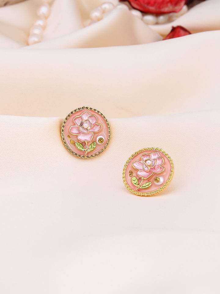 Pierres de Jade Pozłacane kolczyki-wkrętki z perłami rozmiar: onesize