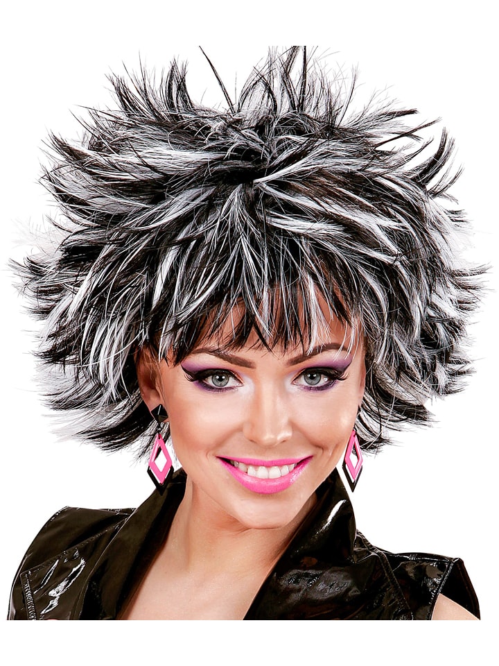 Carnival Party Peruka "Steamy" w kolorze czarno-białym rozmiar: onesize