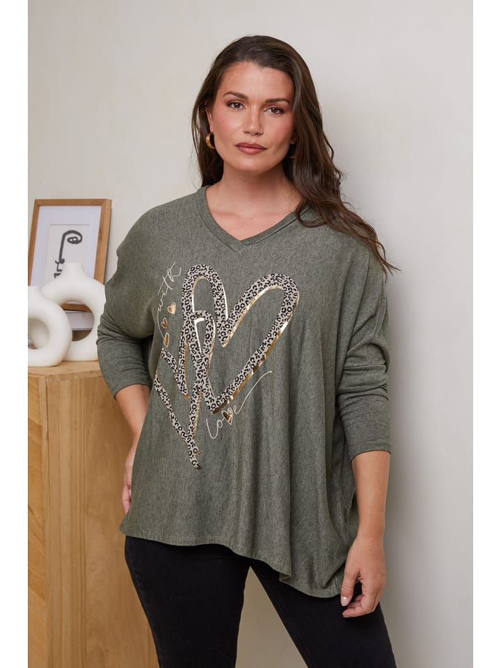 Curvy Lady Sweter w kolorze zielonym rozmiar: 48/50