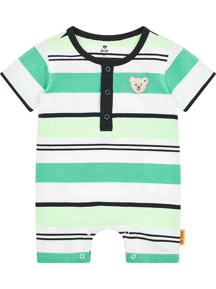 Steiff Rampers w kolorze zielono-czarnym rozmiar: 62