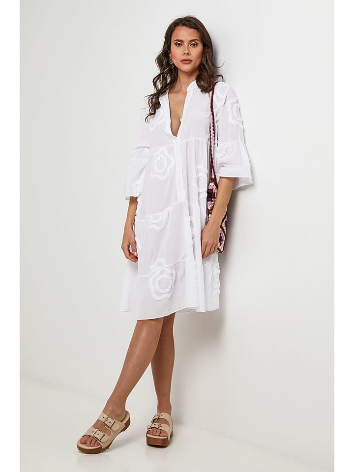 Lin Passion Lniana sukienka w kolorze białym rozmiar: 40/42