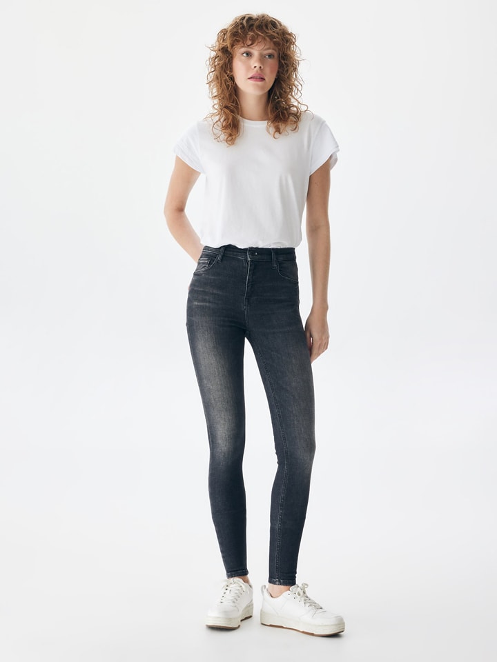 LTB Dżinsy "Amy" - Skinny fit - w kolorze antracytowym rozmiar: W25/L32