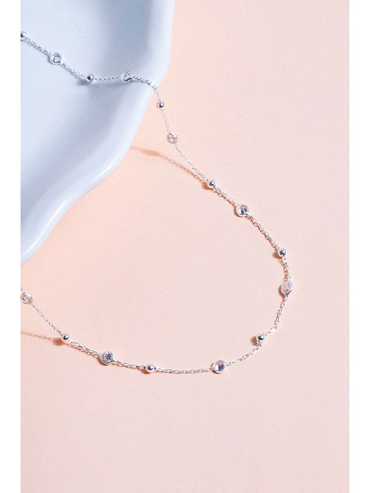 Lodie Silver Srebrny naszyjnik z cyrkoniami - dł. 43 cm rozmiar: onesize