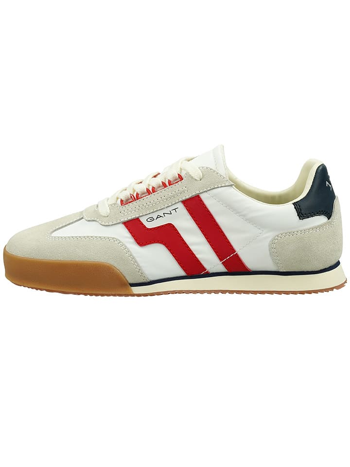 GANT Footwear Skórzane sneakersy "Baylle" w kolorze beżowo-biało-czerwonym rozmiar: 41