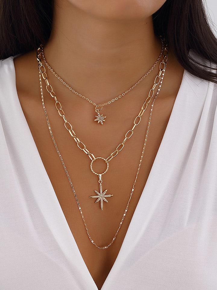 Nakkash Pozłacany naszyjnik z cyrkoniami rozmiar: onesize