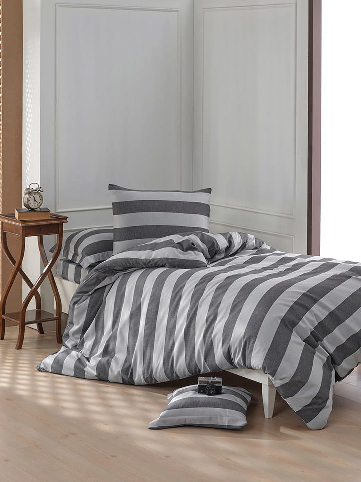 Colourful Cotton Komplet pościeli w kolorze czarnym rozmiar: 200x200 cm