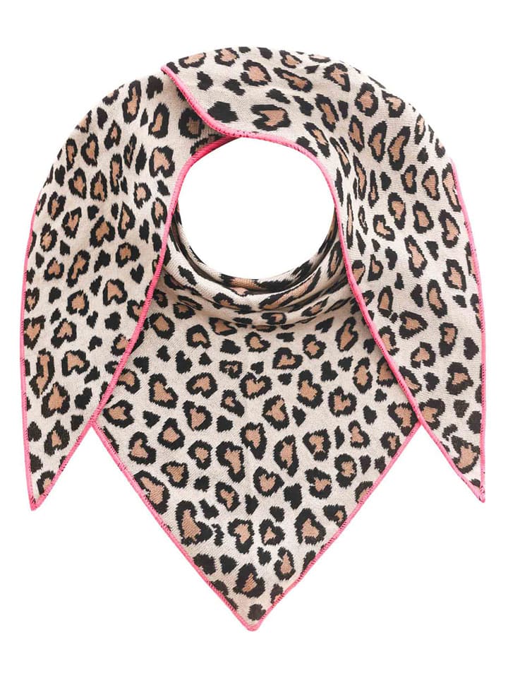 Zwillingsherz Chusta trójkątna w kolorze kremowo-jasnobrązowym - 200 x 100 cm rozmiar: onesize