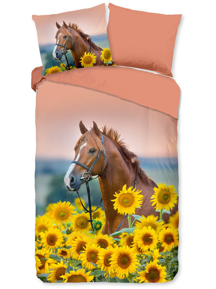 Good Morning Komplet pościeli "Beauty" w kolorze pomarańczowym rozmiar: 140x220 cm