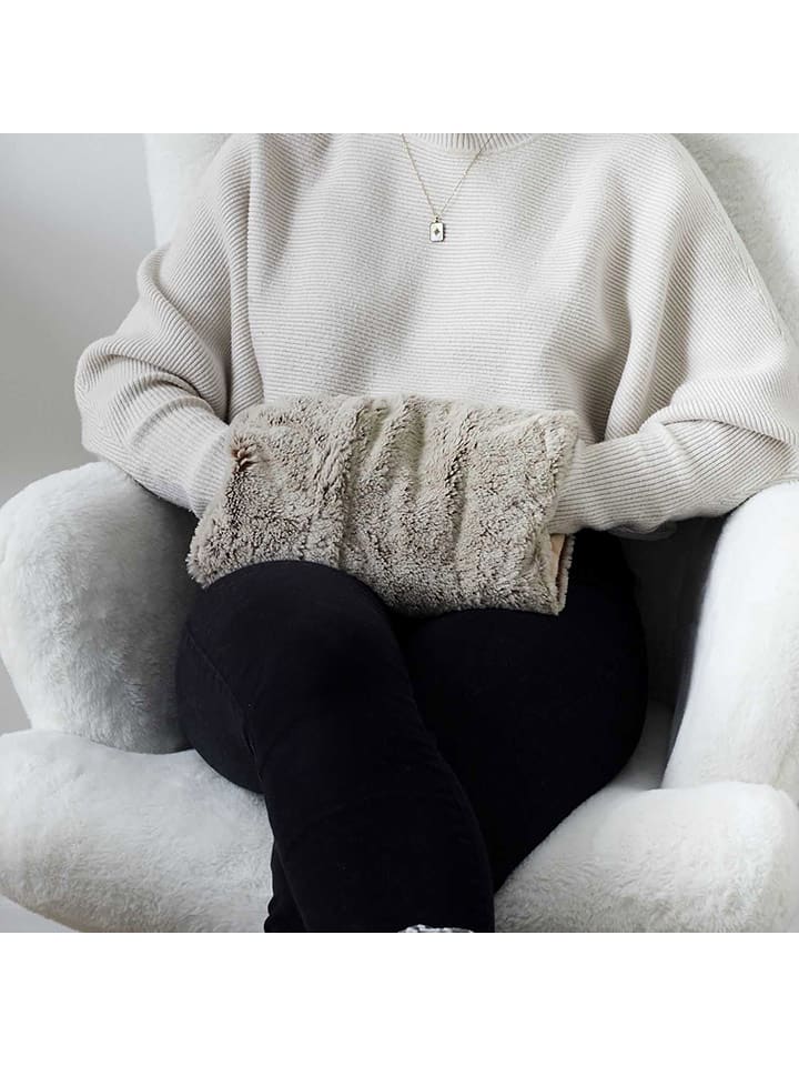 The Concept Factory Ogrzewacz do rąk w kolorze beżowym z mufką - 28 x 18 cm rozmiar: onesize