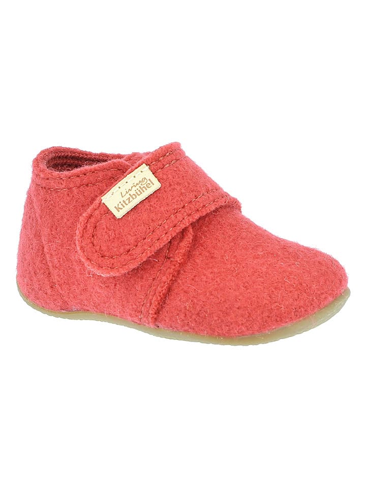 Living Kitzbühel Wełniane kapcie w kolorze czerwonym rozmiar: 18