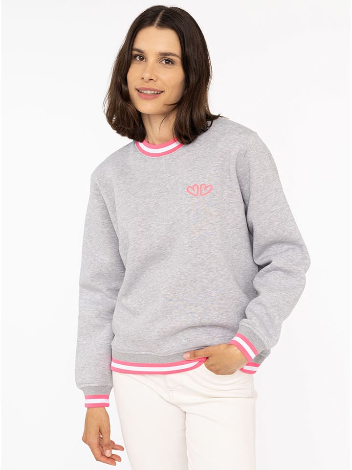 Zwillingsherz Bluza "ZH Classic" w kolorze szarym rozmiar: L/XL