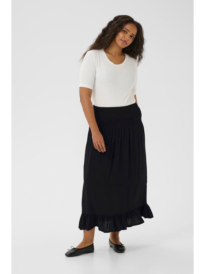 KAFFE curve Spódnica "Bella" w kolorze czarnym rozmiar: M