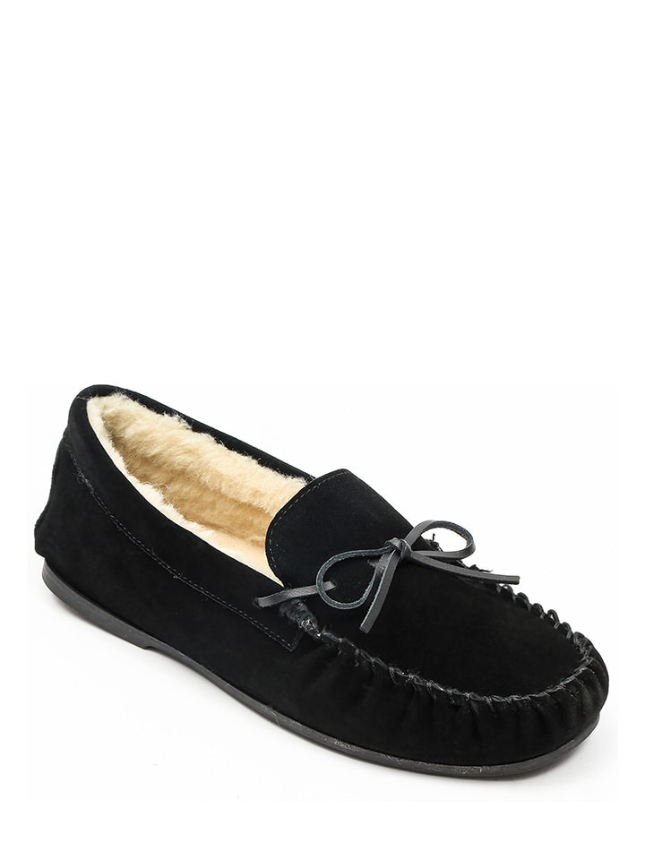 ISLAND BOOT Skórzane mokasyny "Anor" w kolorze czarnym rozmiar: 40