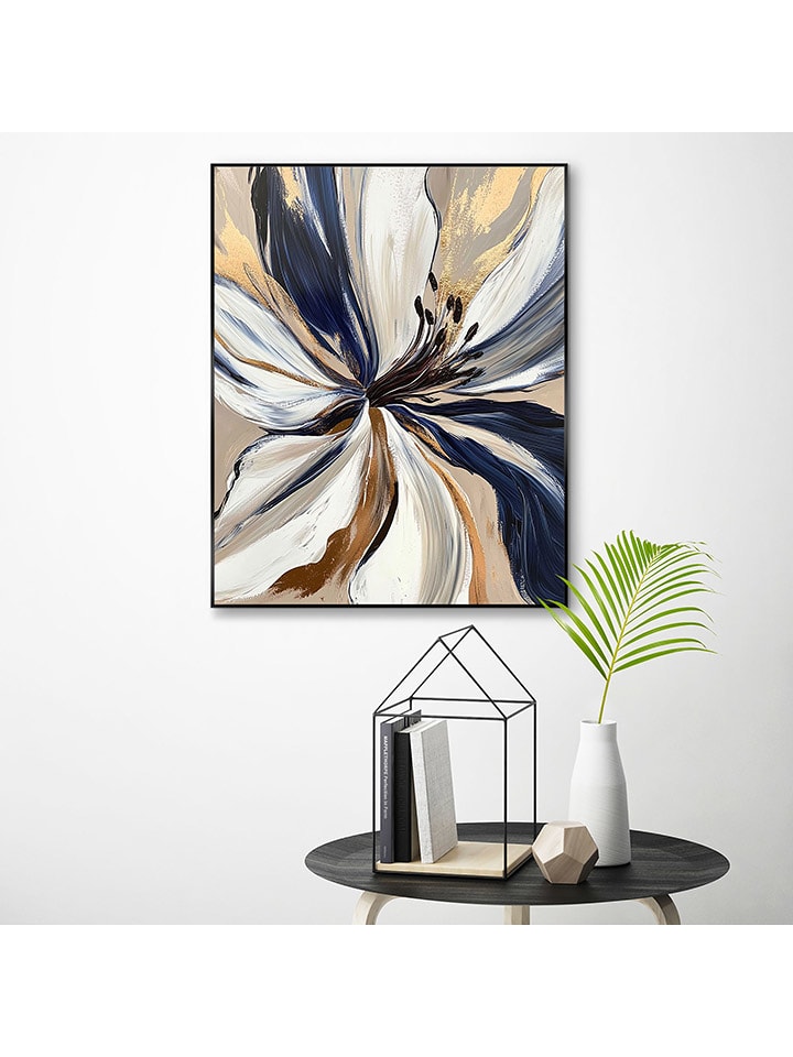 Orangewallz Druk artystyczny "Flower Stylish" w ramce rozmiar: 40x50 cm
