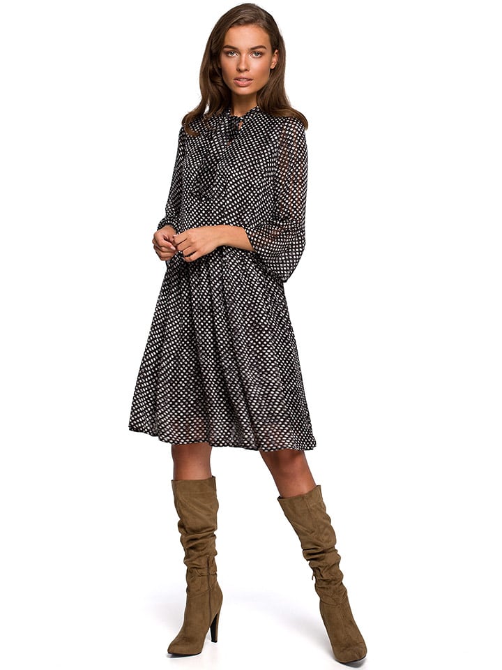 Stylove Sukienka w kolorze czarnym ze wzorem rozmiar: XL