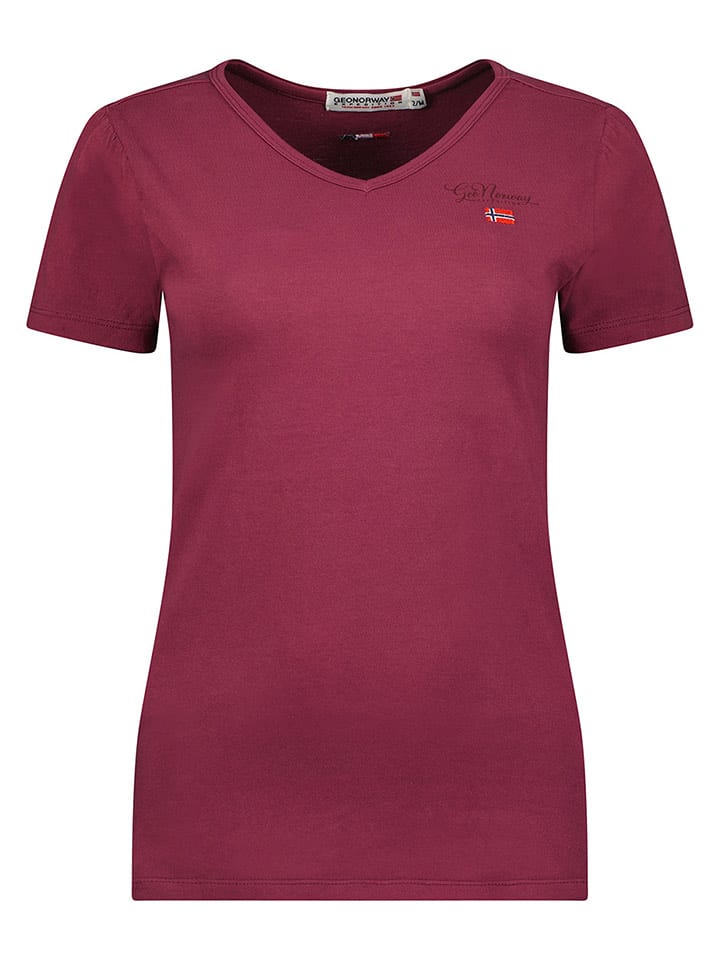 Geographical Norway Koszulka "Jelodie" w kolorze bordowym rozmiar: S