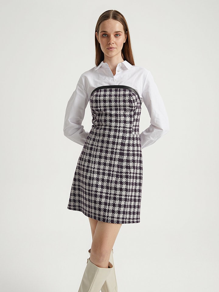 BGN Sukienka w kolorze śliwkowo-szarym rozmiar: 36