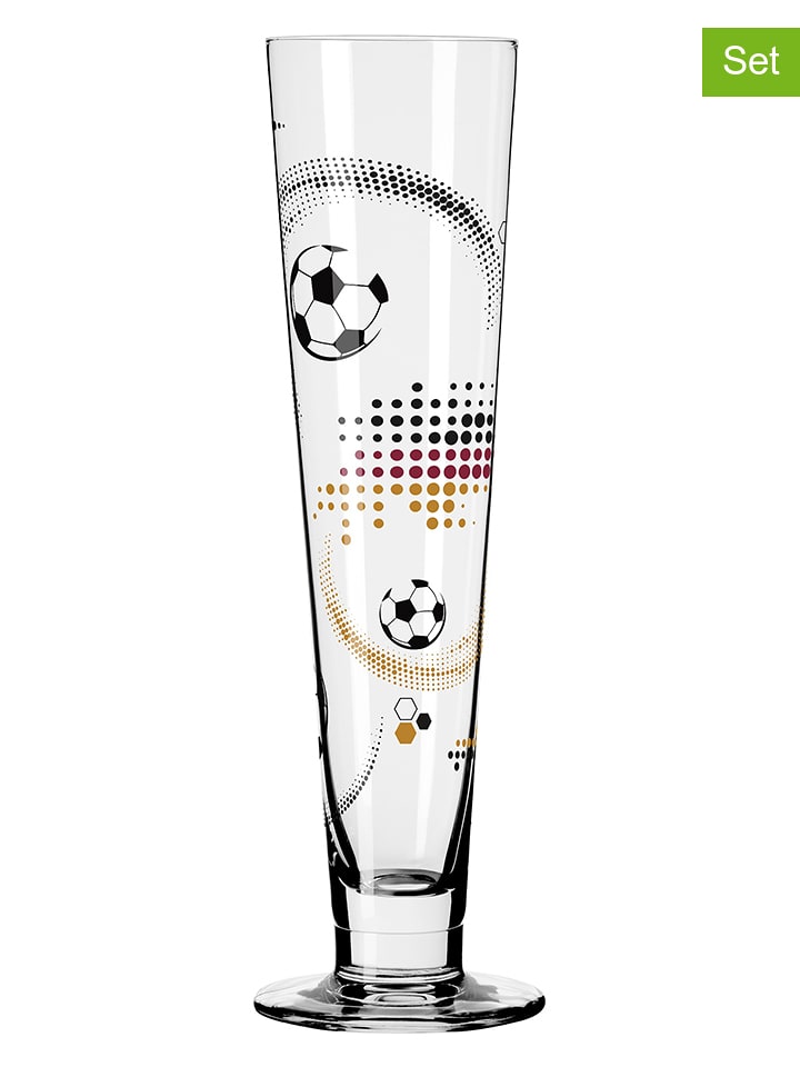 RITZENHOFF Szklanki (2 szt.) "Heldenfest" ze wzorem do piwa - 385 ml rozmiar: onesize