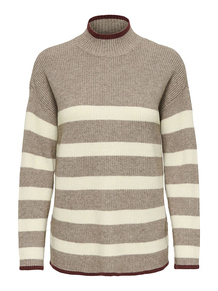 ONLY Sweter w kolorze beżowo-kremowym rozmiar: L