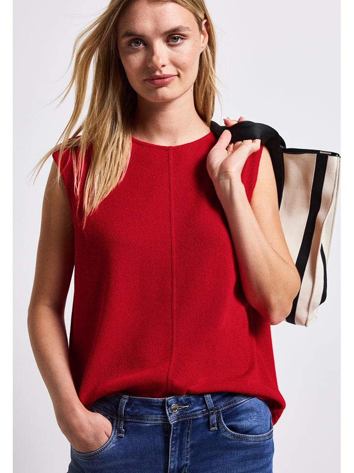 Street One Top dzianinowy w kolorze czerwonym rozmiar: 40