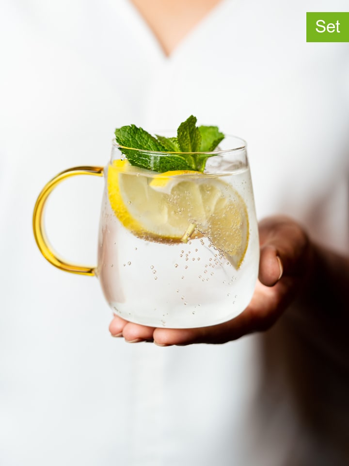 Vialli Design Szklanki (2 szt.) "Bolla" w kolorze żółtym - 400 ml rozmiar: onesize