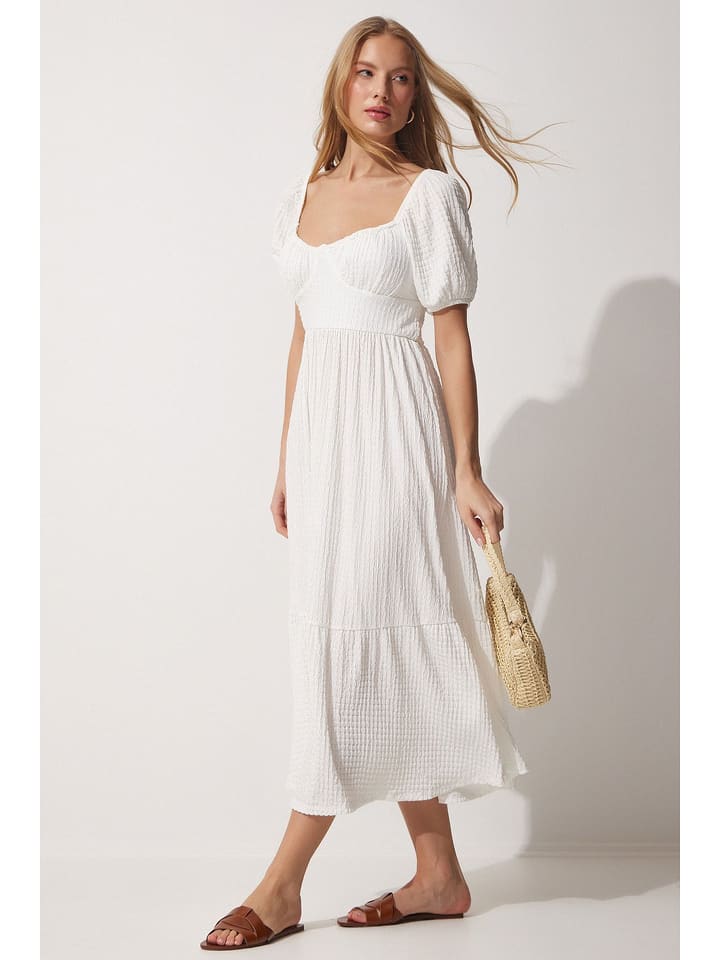 Happiness Istanbul Sukienka w kolorze białym rozmiar: 38